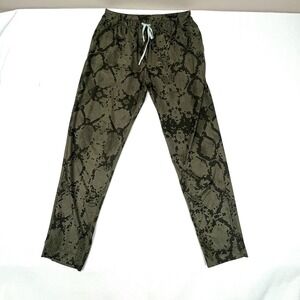 Lululemon Jet‎ Crop Slim Pants Ziggy Snake Greens Luxtreme Drawstring  Size 4